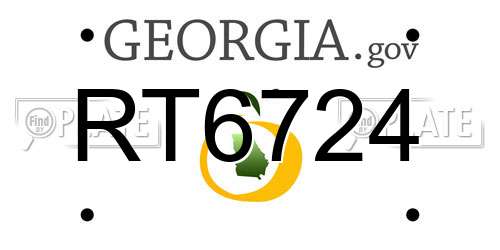 RT6724 Georgia License Plate