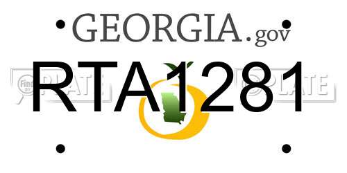 RTA1281 Georgia License Plate