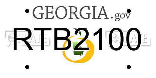 RTB2100 Georgia License Plate