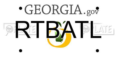 RTBATL Georgia License Plate
