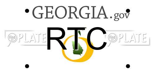 RTC Georgia License Plate
