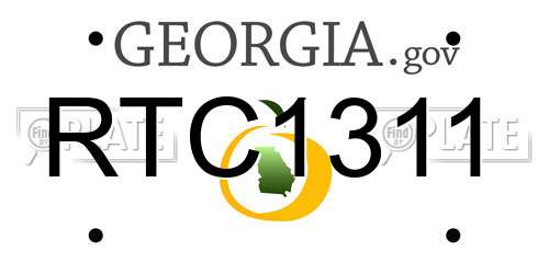 RTC1311 Georgia License Plate