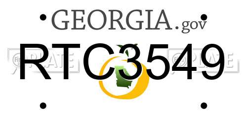RTC3549 Georgia License Plate
