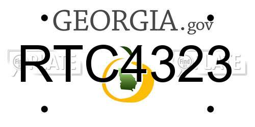 RTC4323 Georgia License Plate