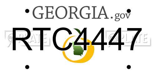 RTC4447 Georgia License Plate