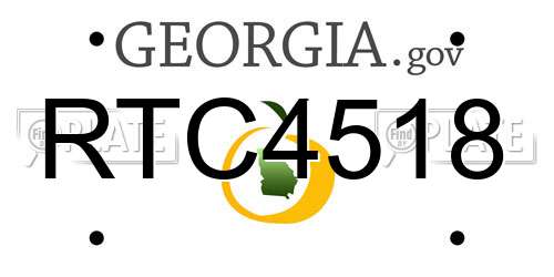 RTC4518 Georgia License Plate
