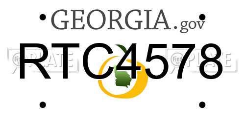 RTC4578 Georgia License Plate