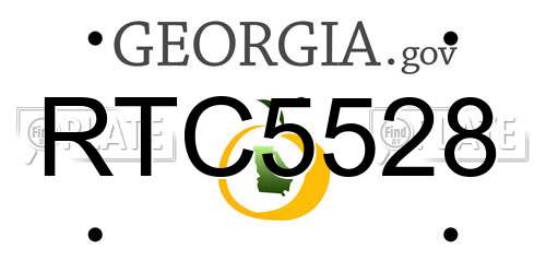 RTC5528 Georgia License Plate
