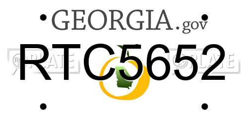 RTC5652 Georgia License Plate