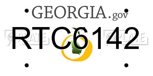RTC6142 Georgia License Plate