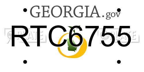RTC6755 Georgia License Plate