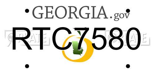 RTC7580 Georgia License Plate