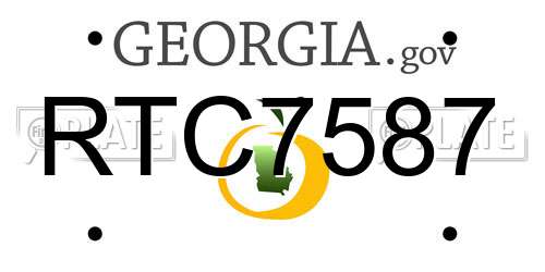 RTC7587 Georgia License Plate