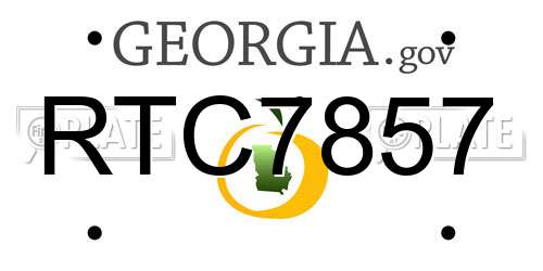 RTC7857 Georgia License Plate
