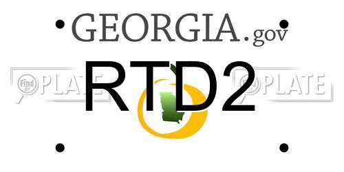 RTD2 Georgia License Plate