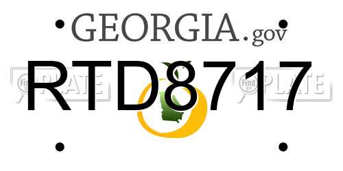 RTD8717 Georgia License Plate