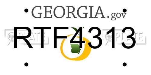 RTF4313 Georgia License Plate