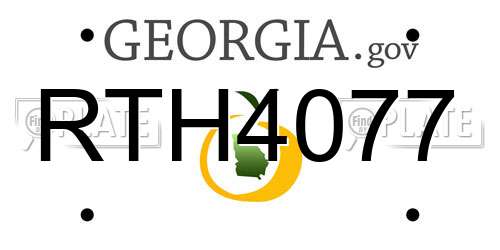 RTH4077 Georgia License Plate