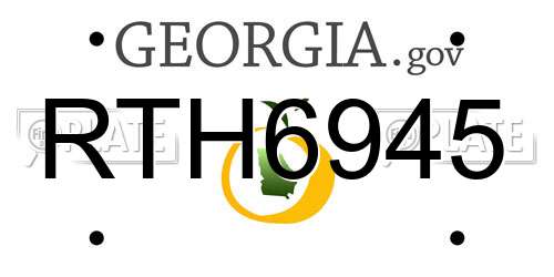 RTH6945 Georgia License Plate