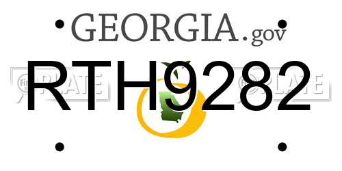 RTH9282 Georgia License Plate