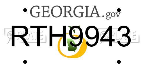 RTH9943 Georgia License Plate