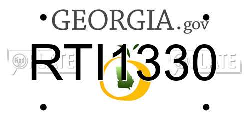 RTI1330 Georgia License Plate