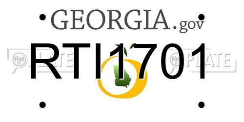 RTI1701 Georgia License Plate
