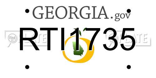 RTI1735 Georgia License Plate