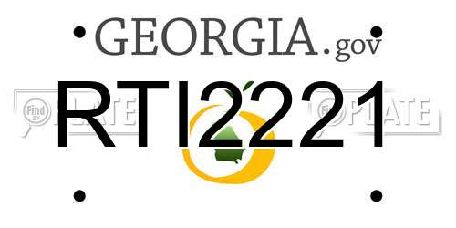 RTI2221 Georgia License Plate