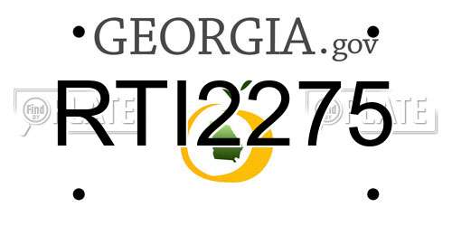 RTI2275 Georgia License Plate