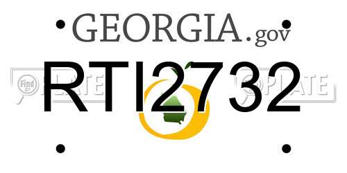 RTI2732 Georgia License Plate