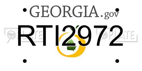 RTI2972 Georgia License Plate