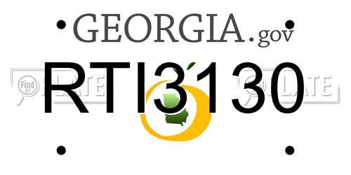 RTI3130 Georgia License Plate