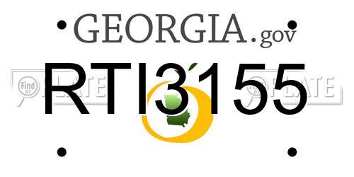 RTI3155 Georgia License Plate