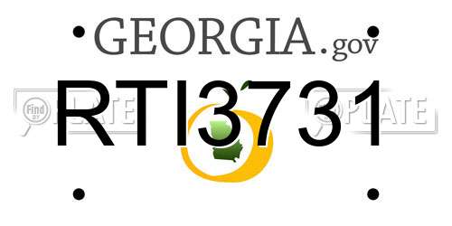 RTI3731 Georgia License Plate