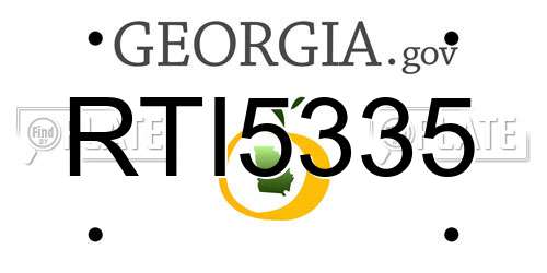 RTI5335 Georgia License Plate