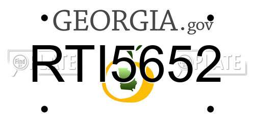 RTI5652 Georgia License Plate