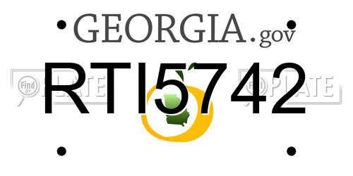 RTI5742 Georgia License Plate