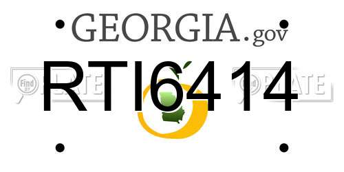 RTI6414 Georgia License Plate