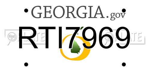 RTI7969 Georgia License Plate
