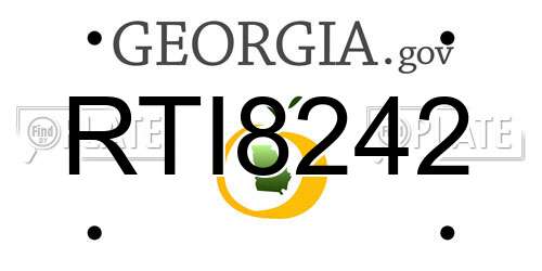 RTI8242 Georgia License Plate