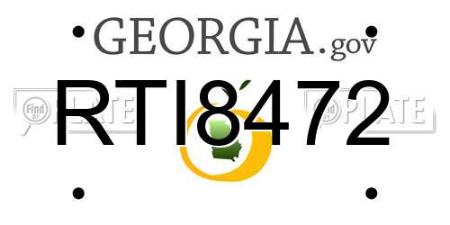 RTI8472 Georgia License Plate