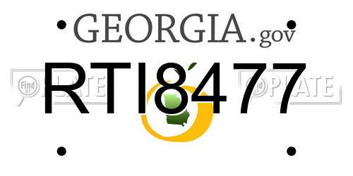 RTI8477 Georgia License Plate