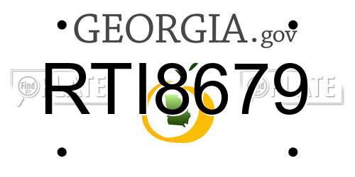 RTI8679 Georgia License Plate