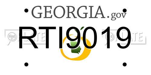 RTI9019 Georgia License Plate