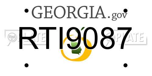 RTI9087 Georgia License Plate