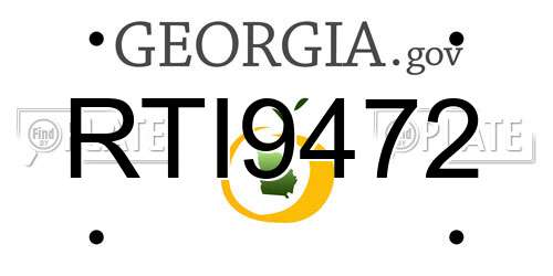 RTI9472 Georgia License Plate