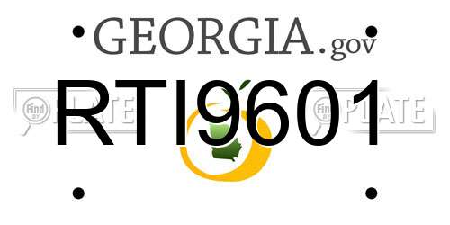 RTI9601 Georgia License Plate