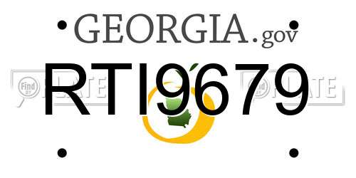 RTI9679 Georgia License Plate