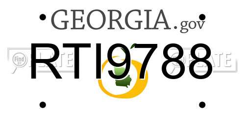 RTI9788 Georgia License Plate